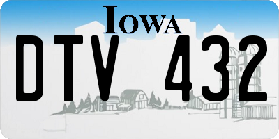 IA license plate DTV432