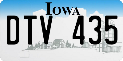 IA license plate DTV435