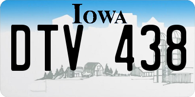 IA license plate DTV438