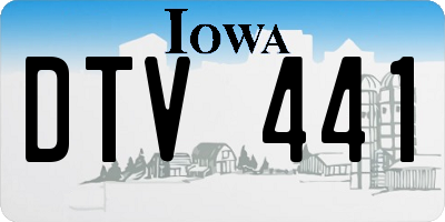 IA license plate DTV441