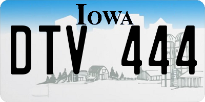 IA license plate DTV444