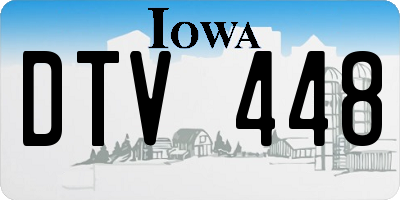 IA license plate DTV448