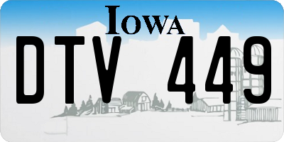 IA license plate DTV449