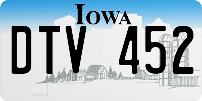 IA license plate DTV452