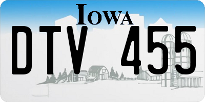 IA license plate DTV455