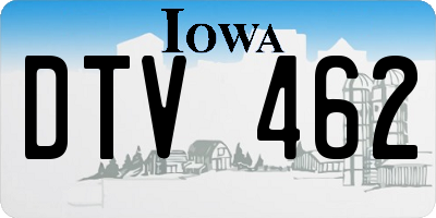 IA license plate DTV462