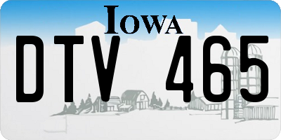 IA license plate DTV465