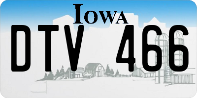 IA license plate DTV466