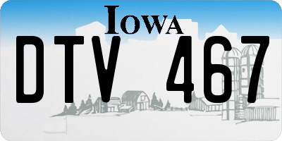 IA license plate DTV467