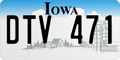 IA license plate DTV471