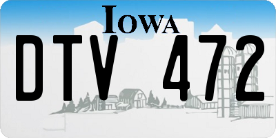 IA license plate DTV472