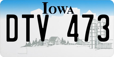 IA license plate DTV473
