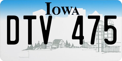 IA license plate DTV475