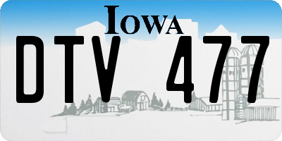IA license plate DTV477