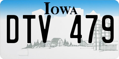 IA license plate DTV479