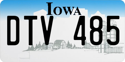 IA license plate DTV485