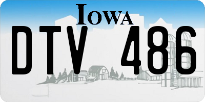 IA license plate DTV486