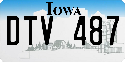 IA license plate DTV487