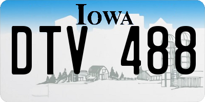 IA license plate DTV488