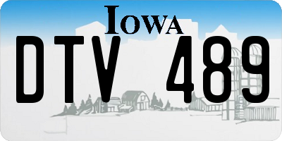 IA license plate DTV489