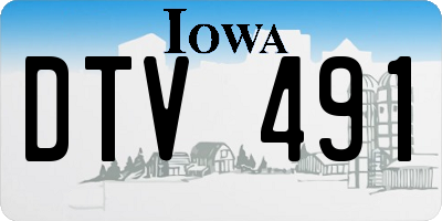 IA license plate DTV491