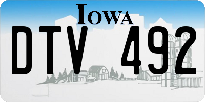 IA license plate DTV492
