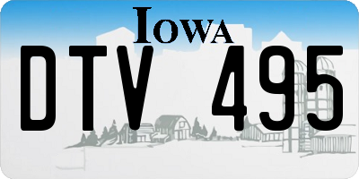 IA license plate DTV495