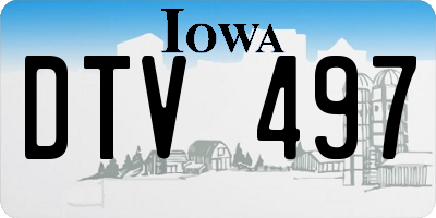 IA license plate DTV497