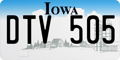 IA license plate DTV505