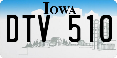 IA license plate DTV510