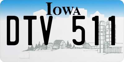 IA license plate DTV511