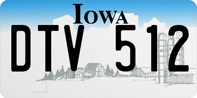IA license plate DTV512