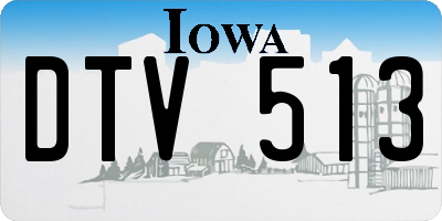 IA license plate DTV513