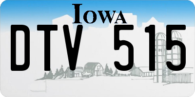 IA license plate DTV515