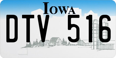 IA license plate DTV516