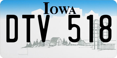 IA license plate DTV518