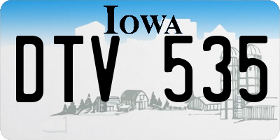 IA license plate DTV535