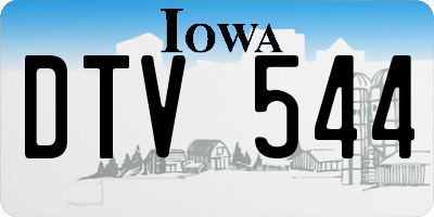 IA license plate DTV544