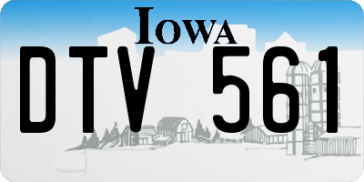IA license plate DTV561