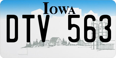 IA license plate DTV563