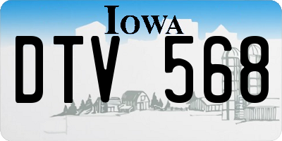 IA license plate DTV568