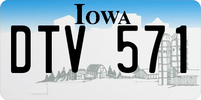 IA license plate DTV571
