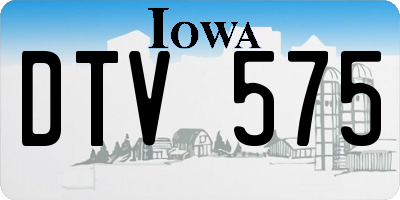 IA license plate DTV575