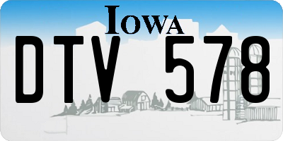 IA license plate DTV578