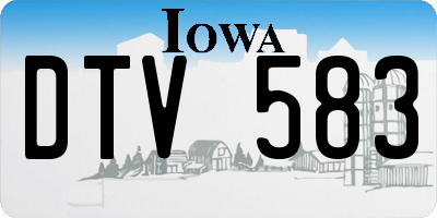 IA license plate DTV583