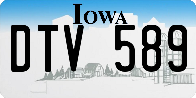 IA license plate DTV589