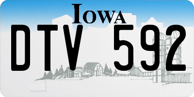 IA license plate DTV592