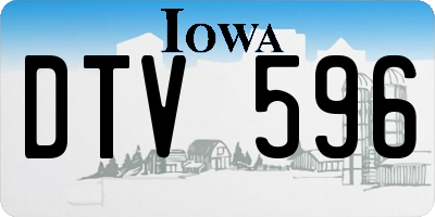 IA license plate DTV596
