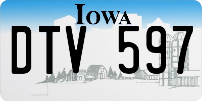 IA license plate DTV597