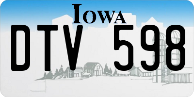 IA license plate DTV598